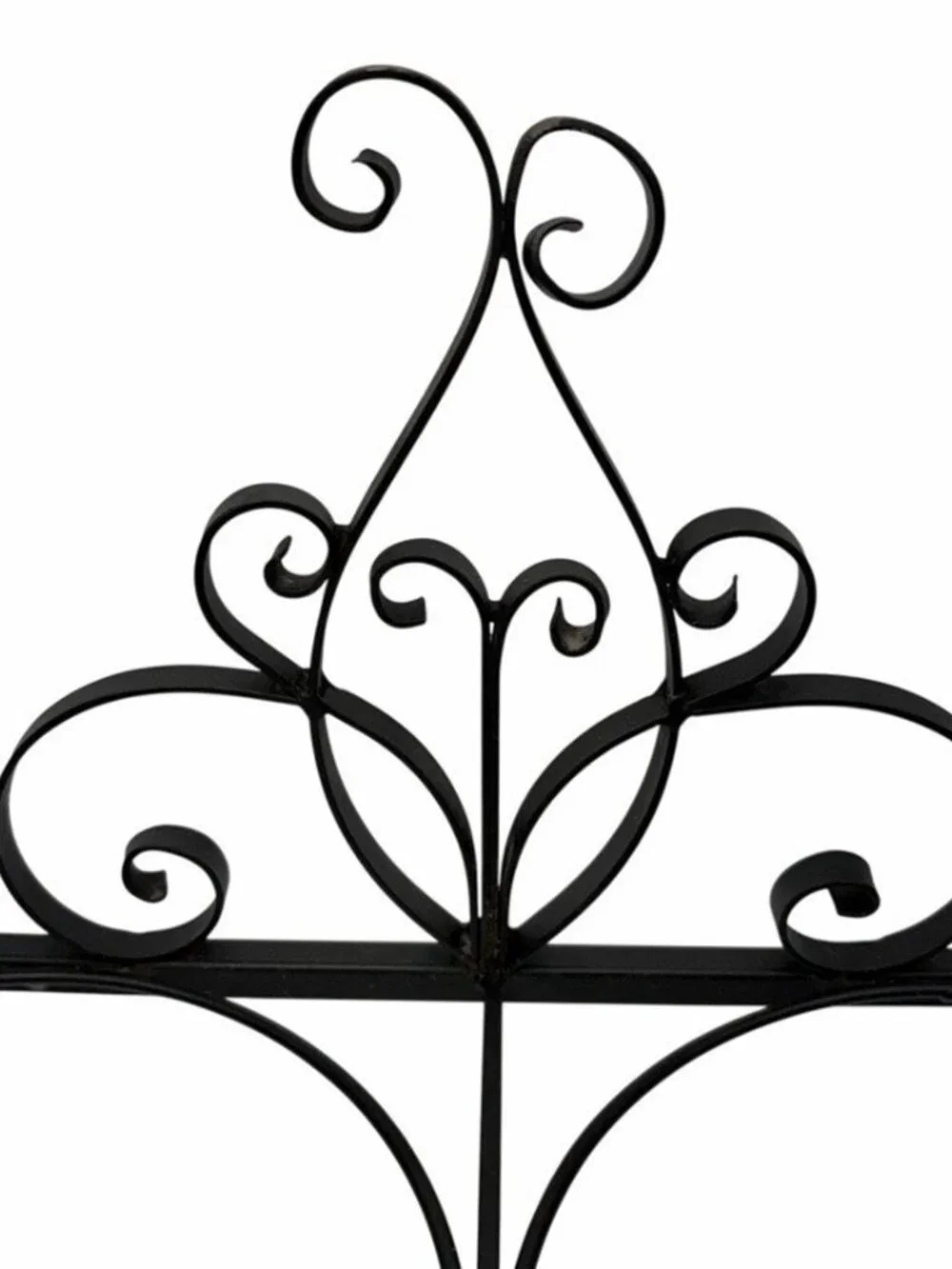 Vintage Victorian Style Wrought Iron Dog Food & Water Bowl Holder Ornate Scroll